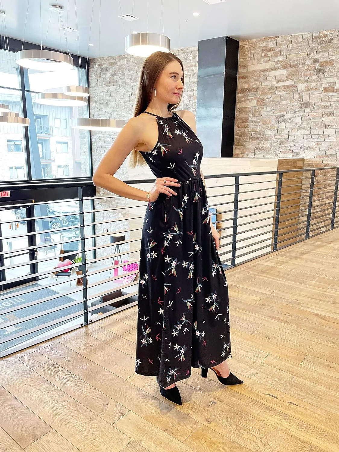 KILIG Women's Summer Maxi Dress 2025 Casual Sleeveless Split Floral Sundress Beach Vacation Flowy Long Dresses