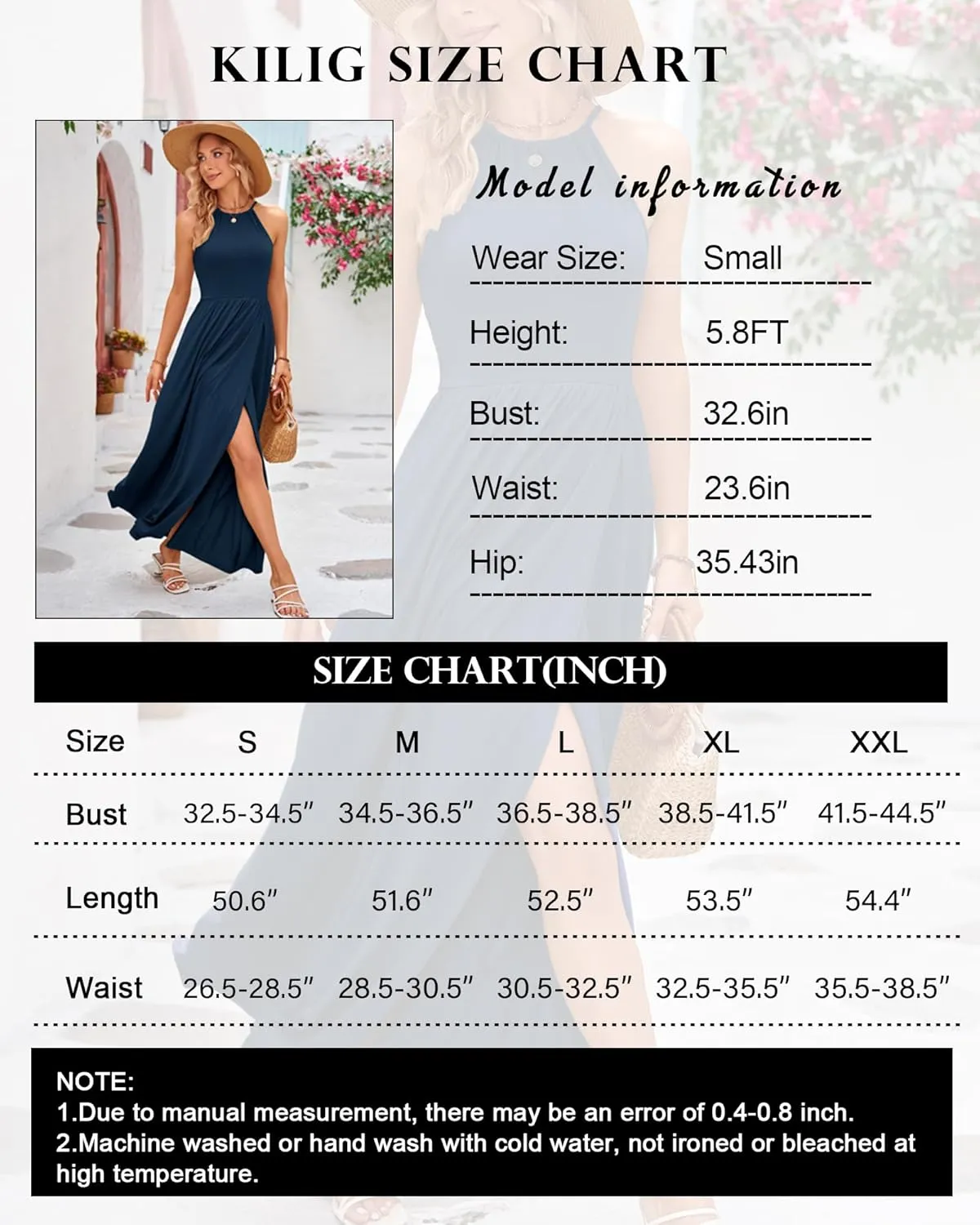 KILIG Women's Summer Maxi Dress 2025 Casual Sleeveless Split Floral Sundress Beach Vacation Flowy Long Dresses