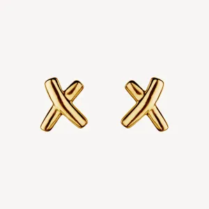 Kiss Gold Stud Earring