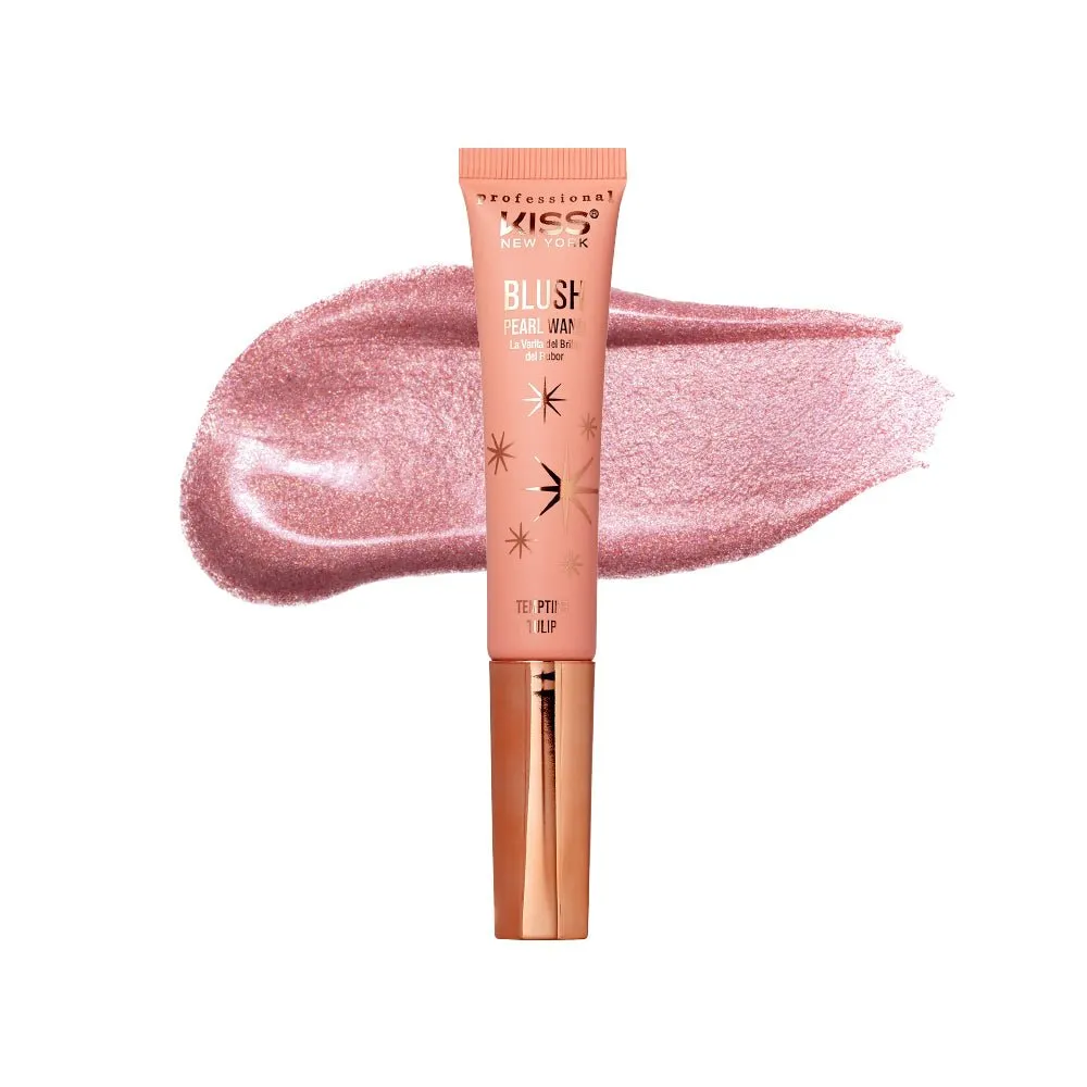 KISS NEW YORK PROFESSIONAL – Pearl Blush Wand | Radiant Finish   Cushion Applicator | Shades 02–05