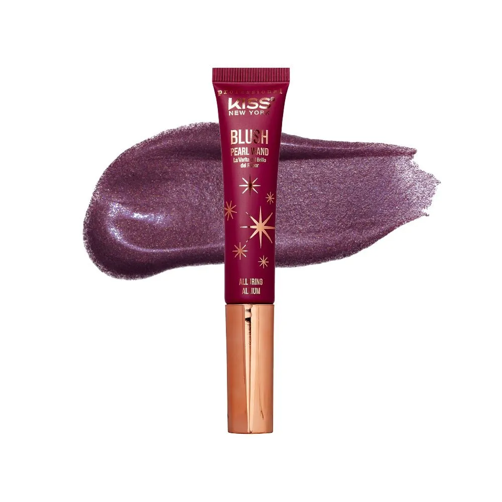 KISS NEW YORK PROFESSIONAL – Pearl Blush Wand | Radiant Finish   Cushion Applicator | Shades 02–05