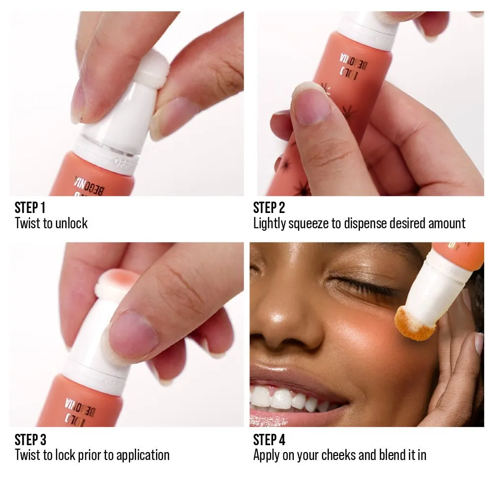 KISS NEW YORK PROFESSIONAL – Pearl Blush Wand | Radiant Finish   Cushion Applicator | Shades 02–05