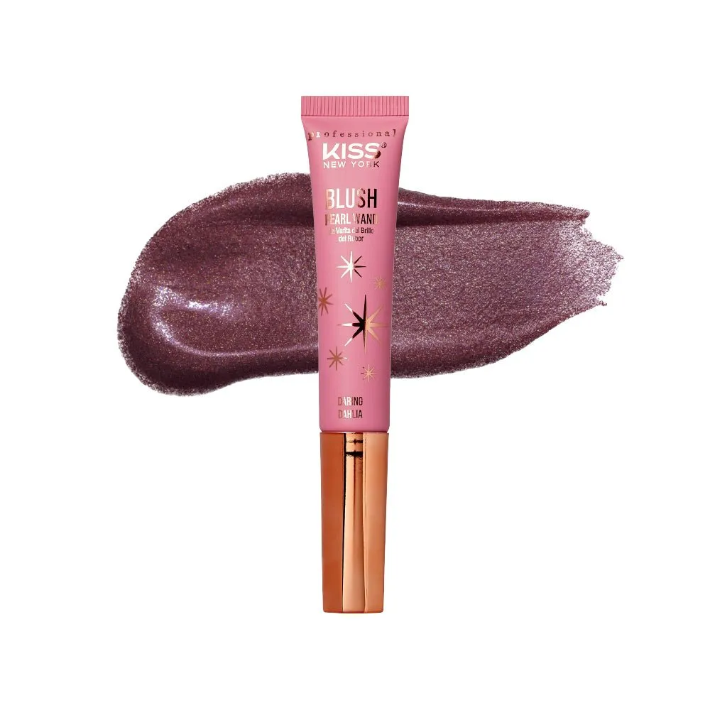 KISS NEW YORK PROFESSIONAL – Pearl Blush Wand | Radiant Finish   Cushion Applicator | Shades 02–05