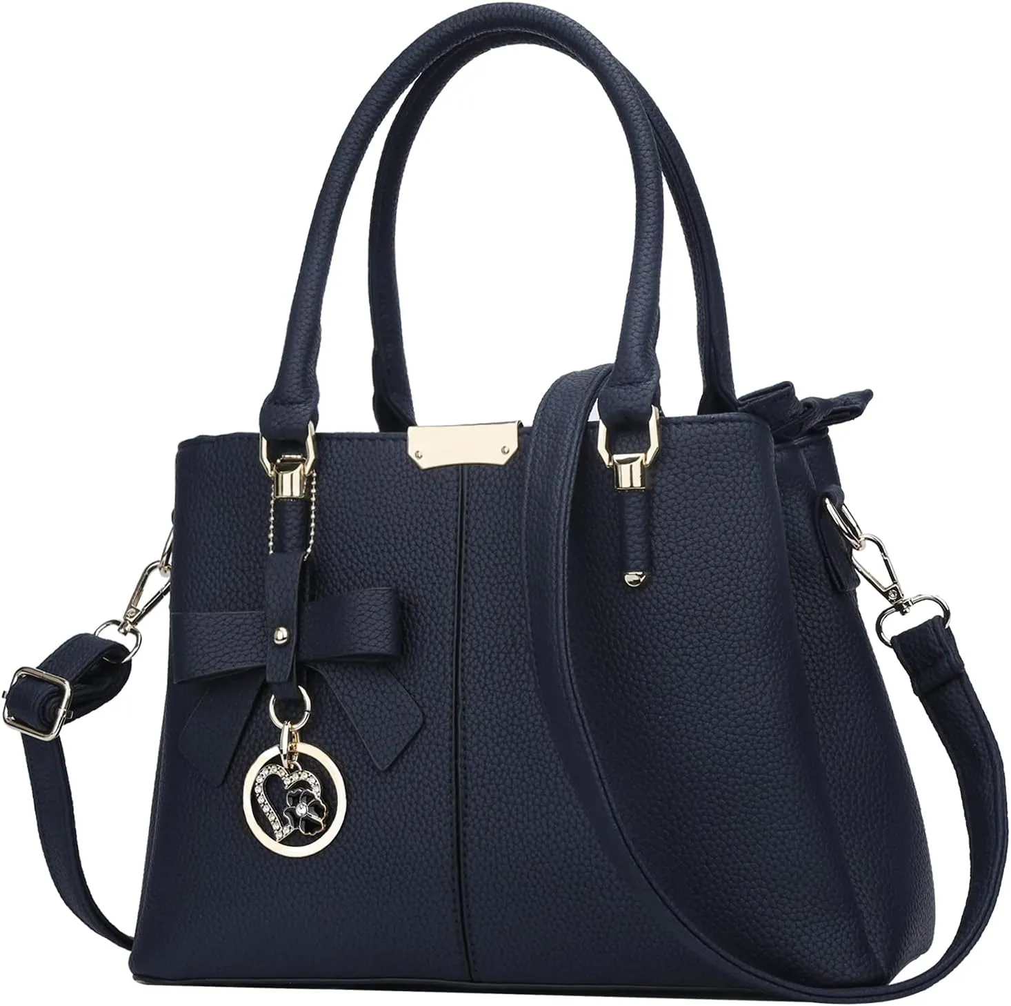 KKXIU 3 Zippered Compartments Purses and Handbags for Women Top Handle Satchel Shoulder Ladies Bags
