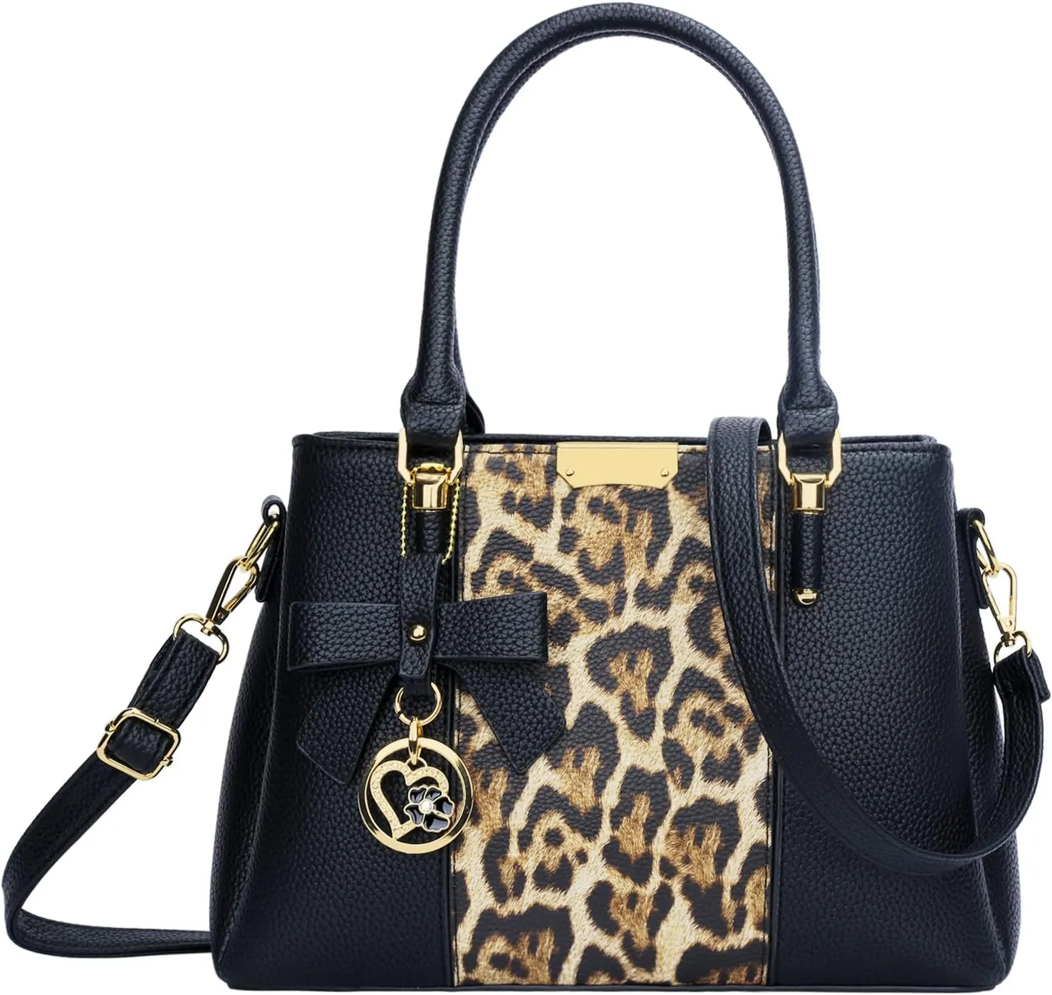 KKXIU 3 Zippered Compartments Purses and Handbags for Women Top Handle Satchel Shoulder Ladies Bags