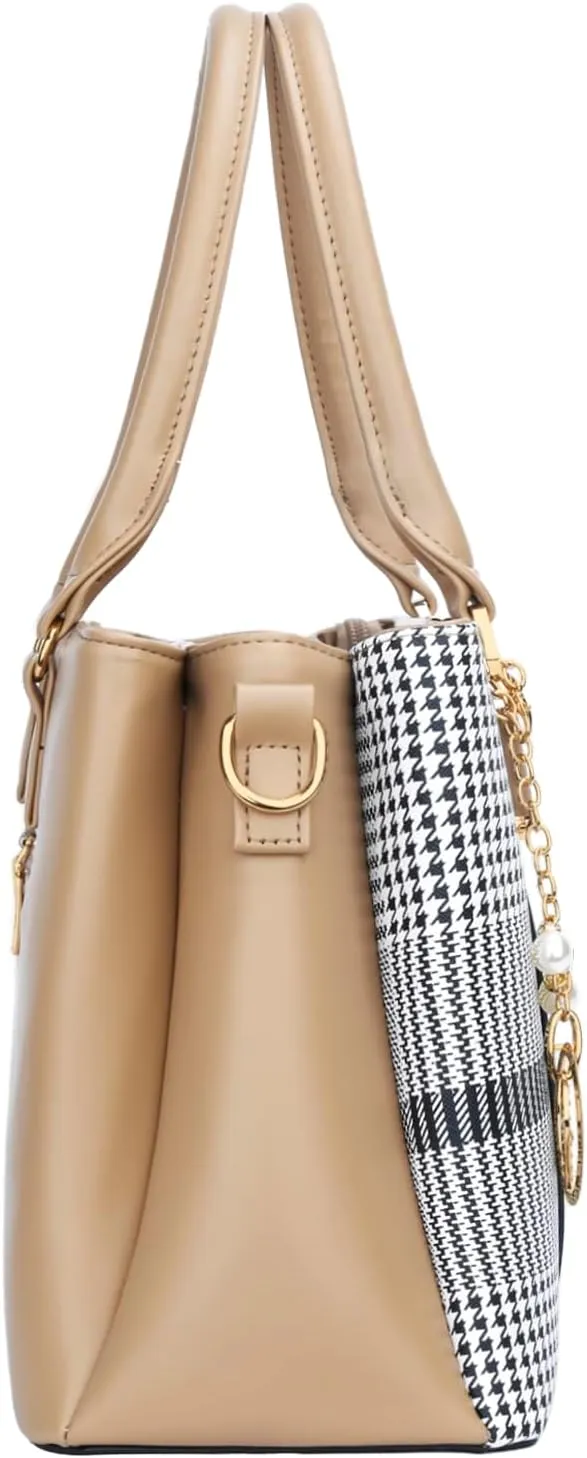 KKXIU 3 Zippered Compartments Purses and Handbags for Women Top Handle Satchel Shoulder Ladies Bags