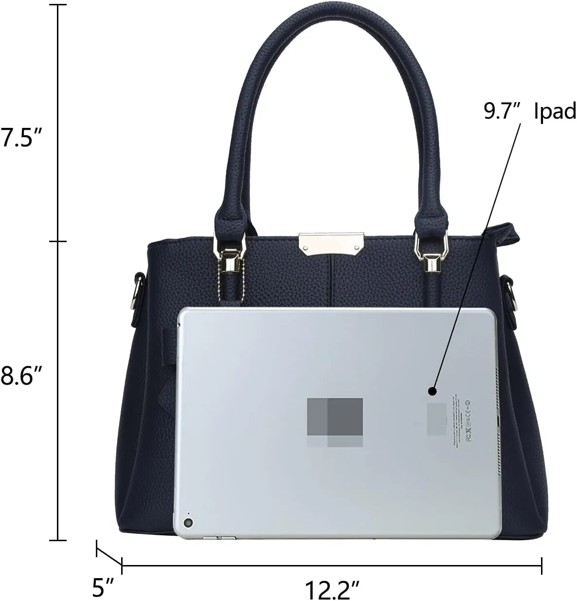 KKXIU 3 Zippered Compartments Purses and Handbags for Women Top Handle Satchel Shoulder Ladies Bags