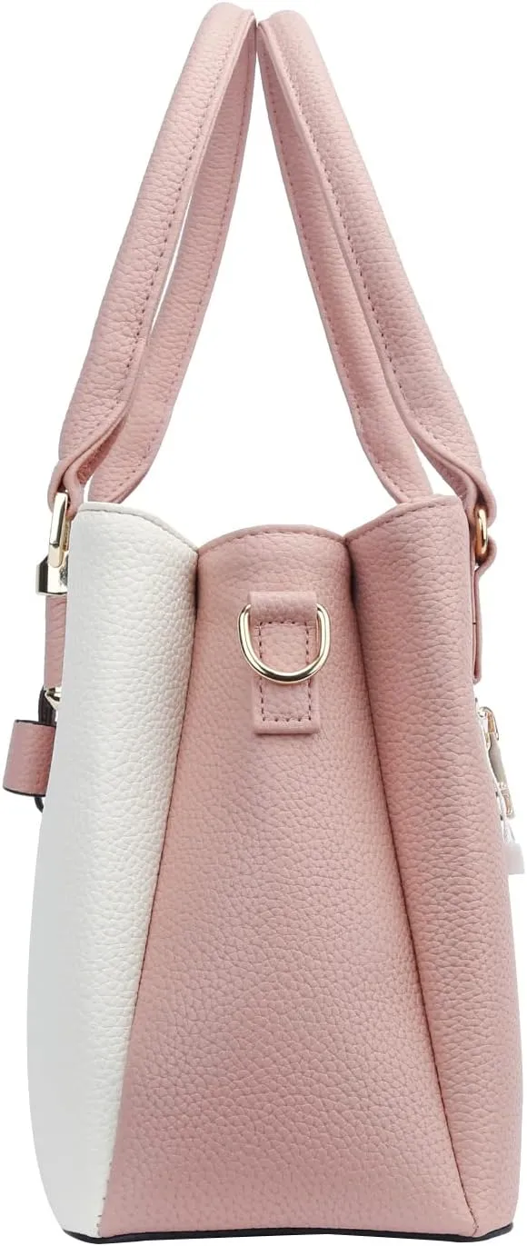 KKXIU 3 Zippered Compartments Purses and Handbags for Women Top Handle Satchel Shoulder Ladies Bags