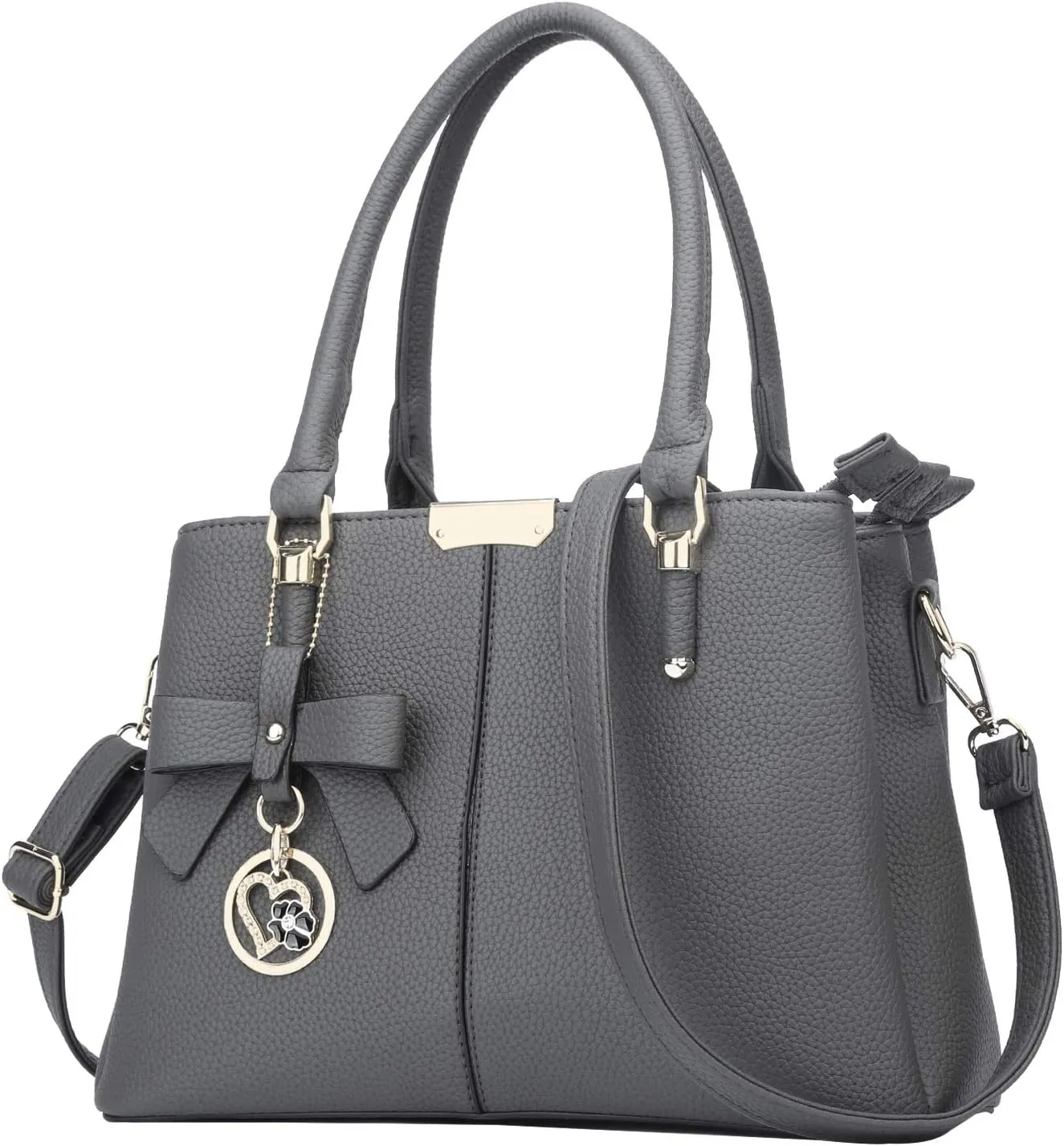 KKXIU 3 Zippered Compartments Purses and Handbags for Women Top Handle Satchel Shoulder Ladies Bags