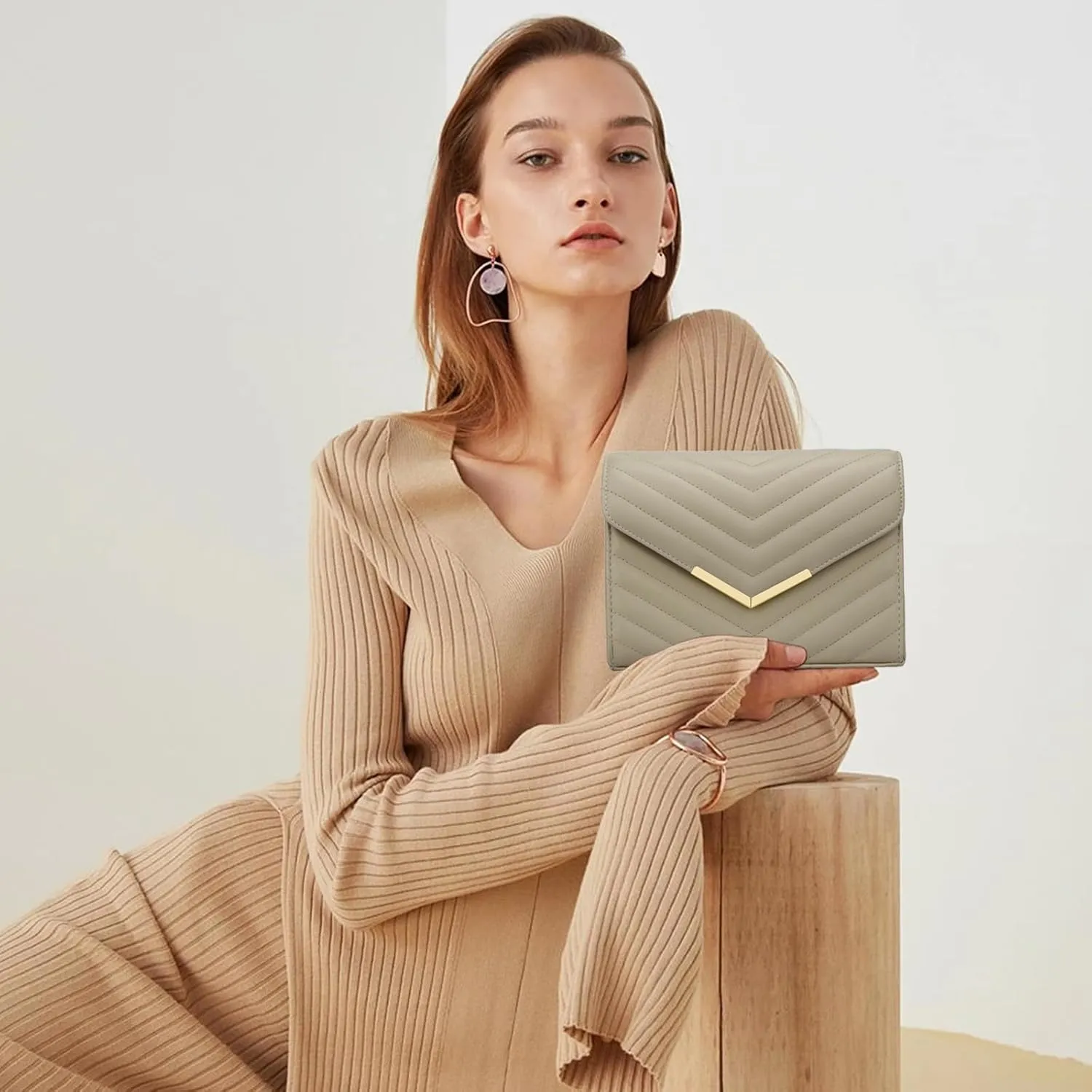 KKXIU Women Formal Vegan Leather Evening Envelope Clutch Purses and Handbags for Party Wedding Prom Bridal
