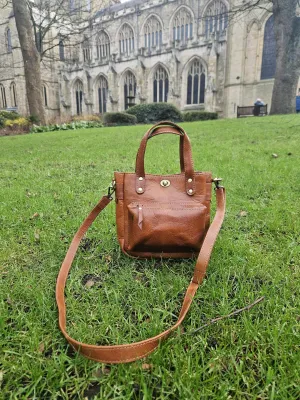 Ladies Tan Leather Handbag - Everyday Handbag