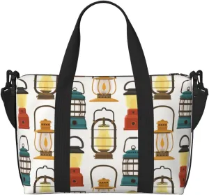 Laptop Tote Bag for Women Work - colorful Light Bulb vintage Gym Bag for Women Men, Crossbody Travel Bags for Women Men Carry On, Weekender Bags for Women Travel