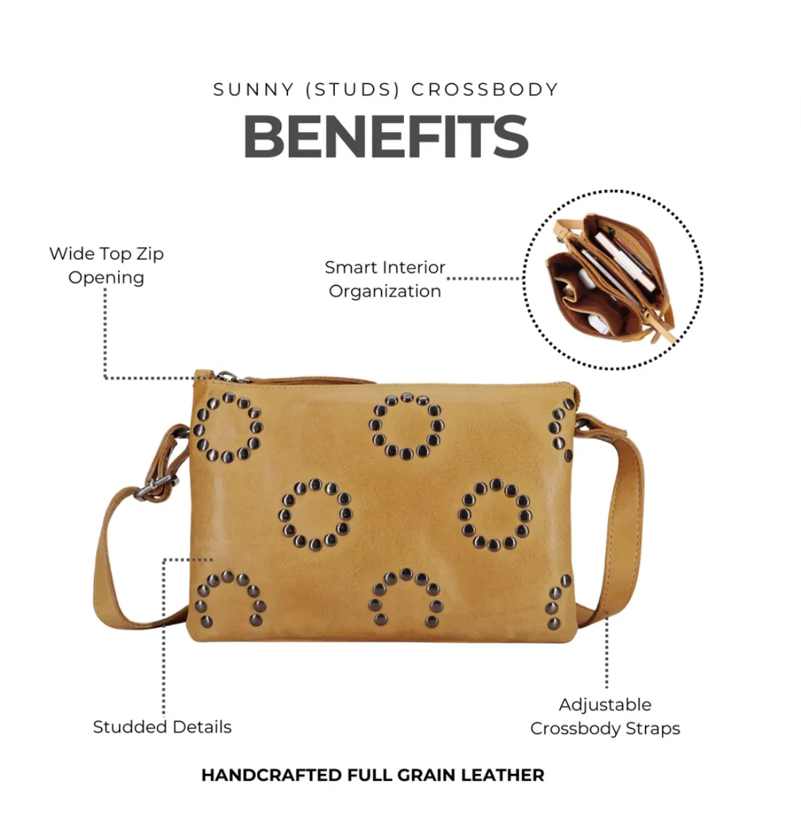Latico Sunny Studs Crossbody Bag