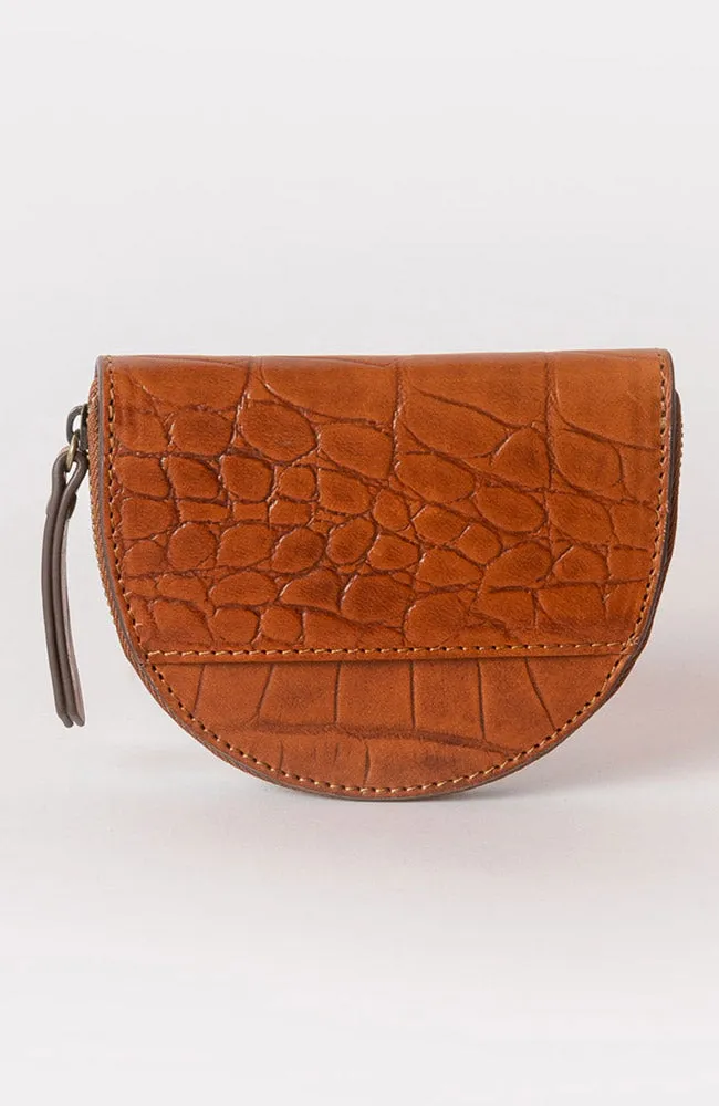 Laura Cognac Croco wallet