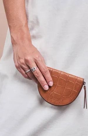 Laura Cognac Croco wallet