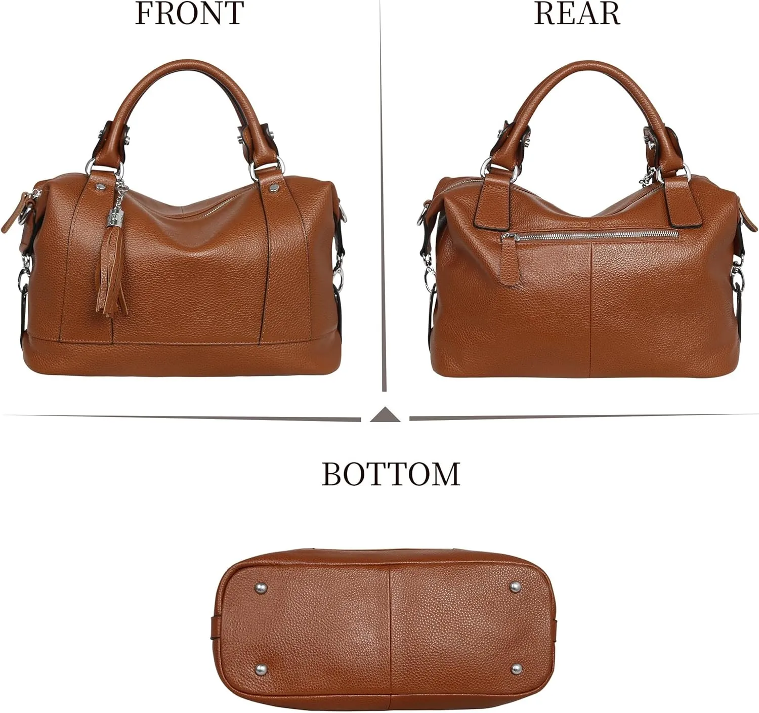 Leather Purses for Women Shoulder Handbags Satchel Bag Tote Bags Designer Crossbody Bag Hobo Well made