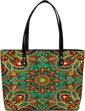 Leather Tote Bag for Women Fashion Shoulder Bag Purses and Handbags Large Capacity Satchel Bags for Work Travel