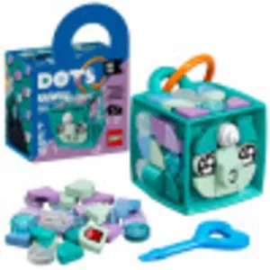 LEGO DOTS Bag Tag Narwhal 41928 DIY Craft Decorations Kit; Gift for Kids Who Like to Make Their Own Bag Tag Accessories; Makes a Cool, Customizable Toy Treat for Self-Expression, New 2021 (85 Pieces)