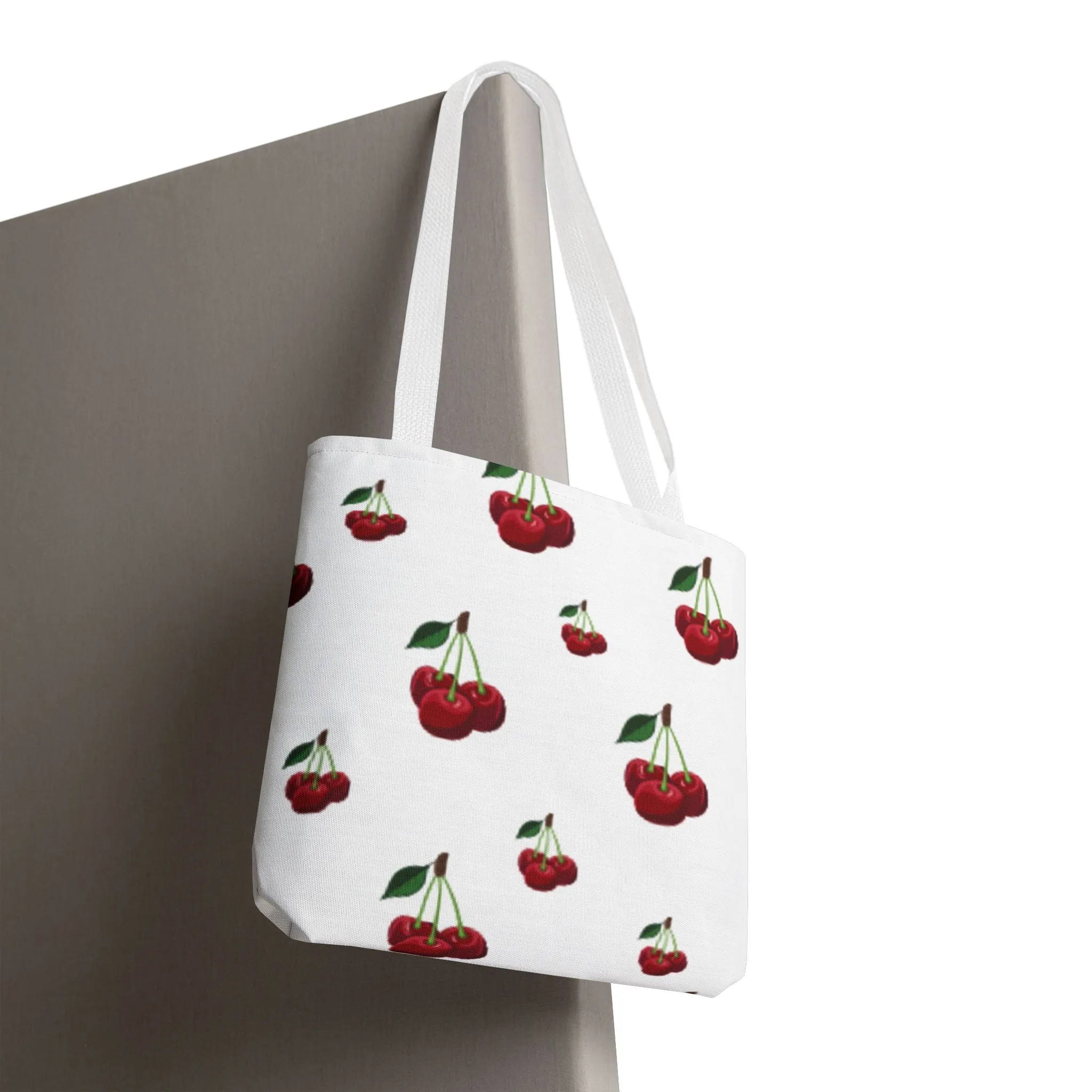 Long-lasting Stylish Bag, Grocery Cherry Bag, Blossom Floral Tote, for Gift Cute Tote Summer Economical Shopping Eco-Friendly Her, Design Accessory,