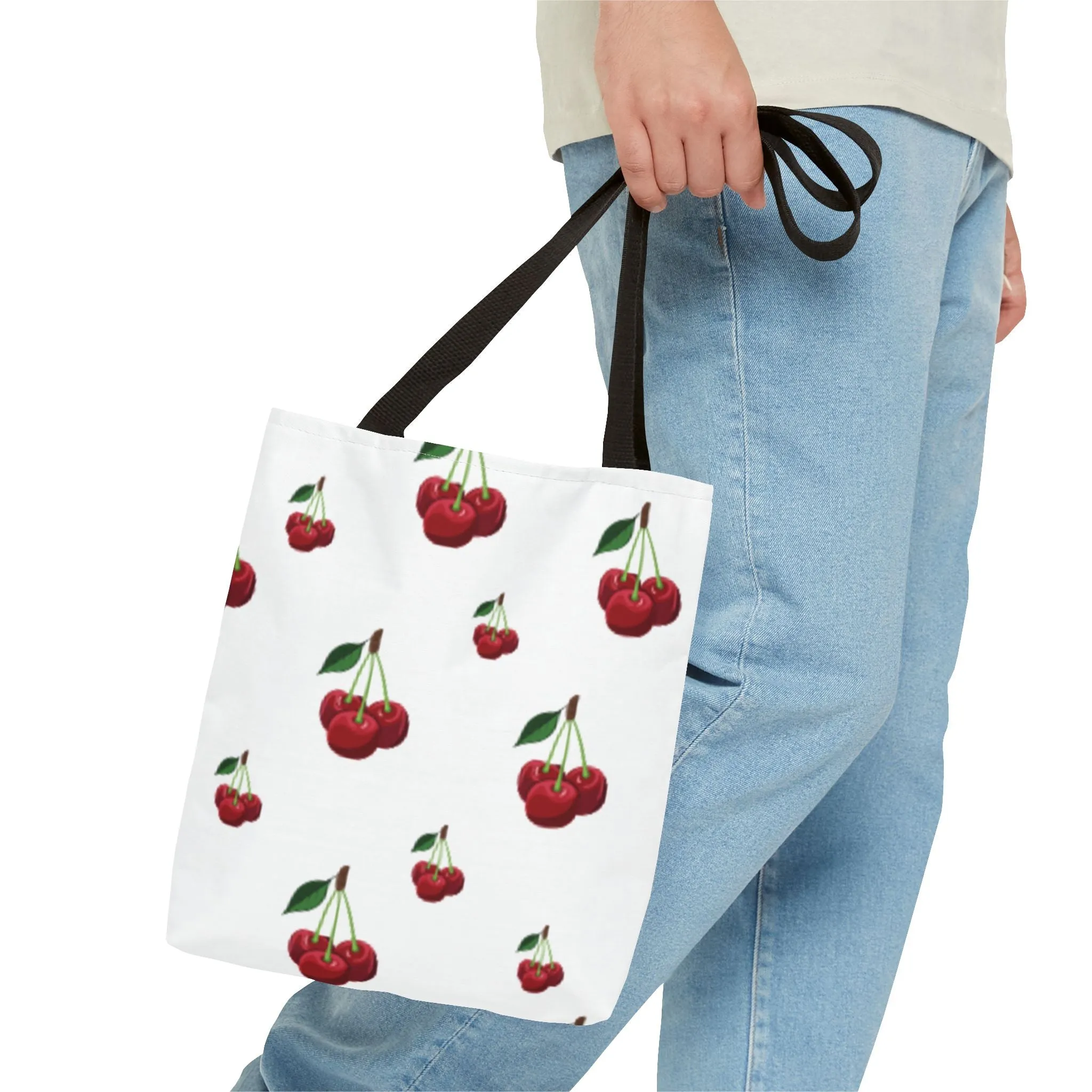 Long-lasting Stylish Bag, Grocery Cherry Bag, Blossom Floral Tote, for Gift Cute Tote Summer Economical Shopping Eco-Friendly Her, Design Accessory,