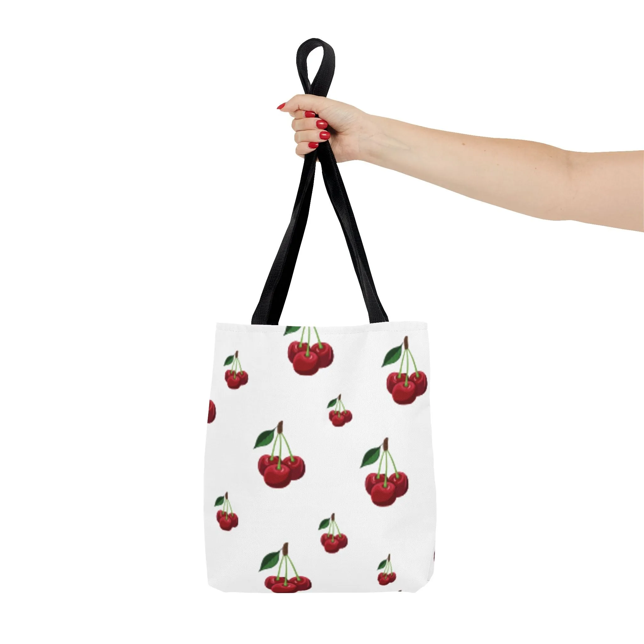 Long-lasting Stylish Bag, Grocery Cherry Bag, Blossom Floral Tote, for Gift Cute Tote Summer Economical Shopping Eco-Friendly Her, Design Accessory,