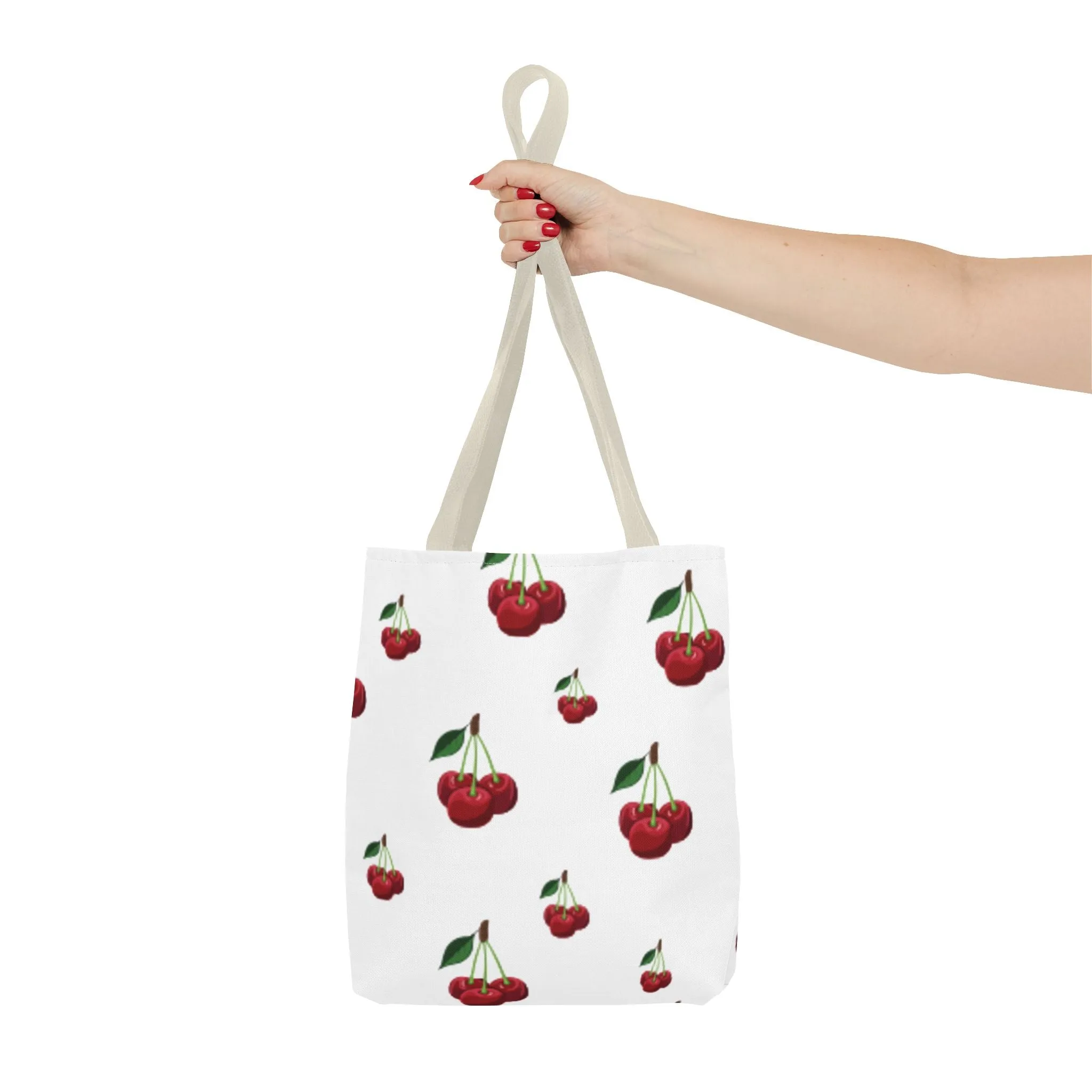 Long-lasting Stylish Bag, Grocery Cherry Bag, Blossom Floral Tote, for Gift Cute Tote Summer Economical Shopping Eco-Friendly Her, Design Accessory,