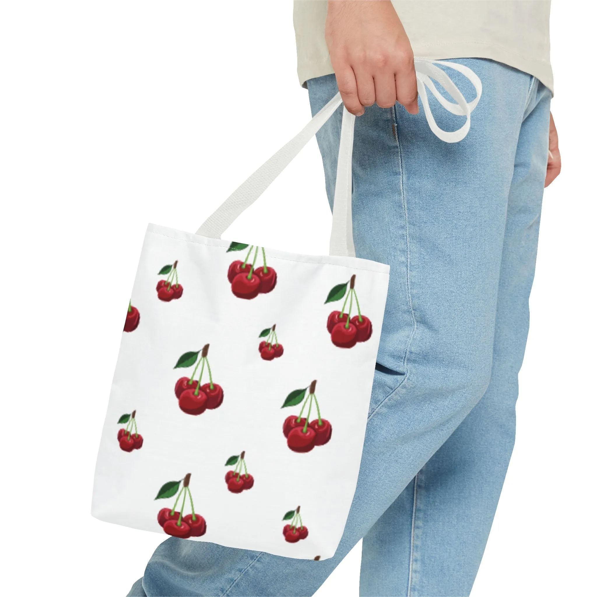 Long-lasting Stylish Bag, Grocery Cherry Bag, Blossom Floral Tote, for Gift Cute Tote Summer Economical Shopping Eco-Friendly Her, Design Accessory,