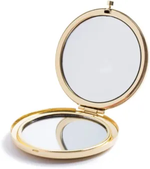 Magnifying Compact Mirror for Purses with 2 X 1X Magnification, Folding Mini Pocket Double Sided Travel Makeup Mirror,Perfect for Purse, Pocket Mirror for Gift