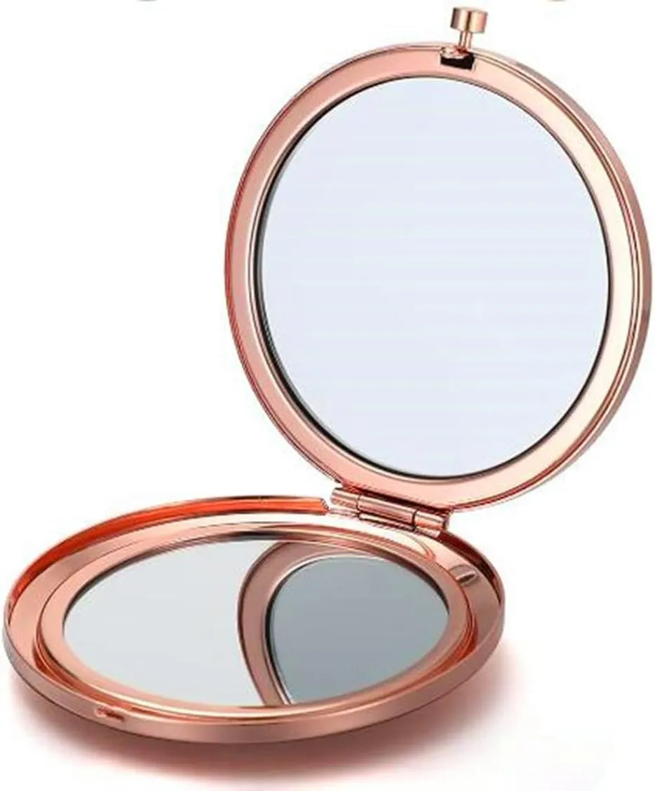 Magnifying Compact Mirror for Purses with 2 X 1X Magnification, Folding Mini Pocket Double Sided Travel Makeup Mirror,Perfect for Purse, Pocket Mirror for Gift