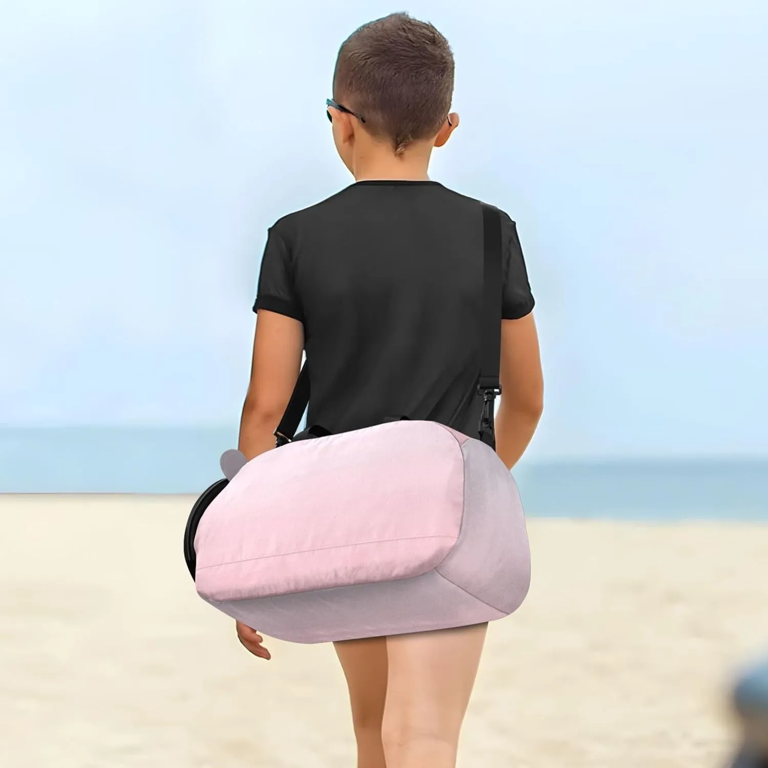 Magnolia Shell Pink Gradient Duffle Bags for Traveling Tote Weekend Duffel Overnight Kids Gym Duffle Carry on Duffel Bag Boys
