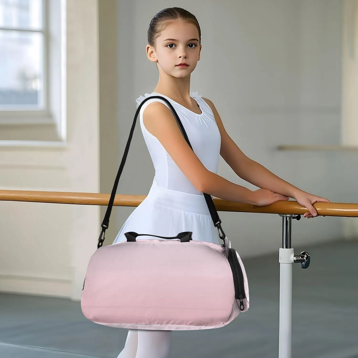 Magnolia Shell Pink Gradient Duffle Bags for Traveling Tote Weekend Duffel Overnight Kids Gym Duffle Carry on Duffel Bag Boys