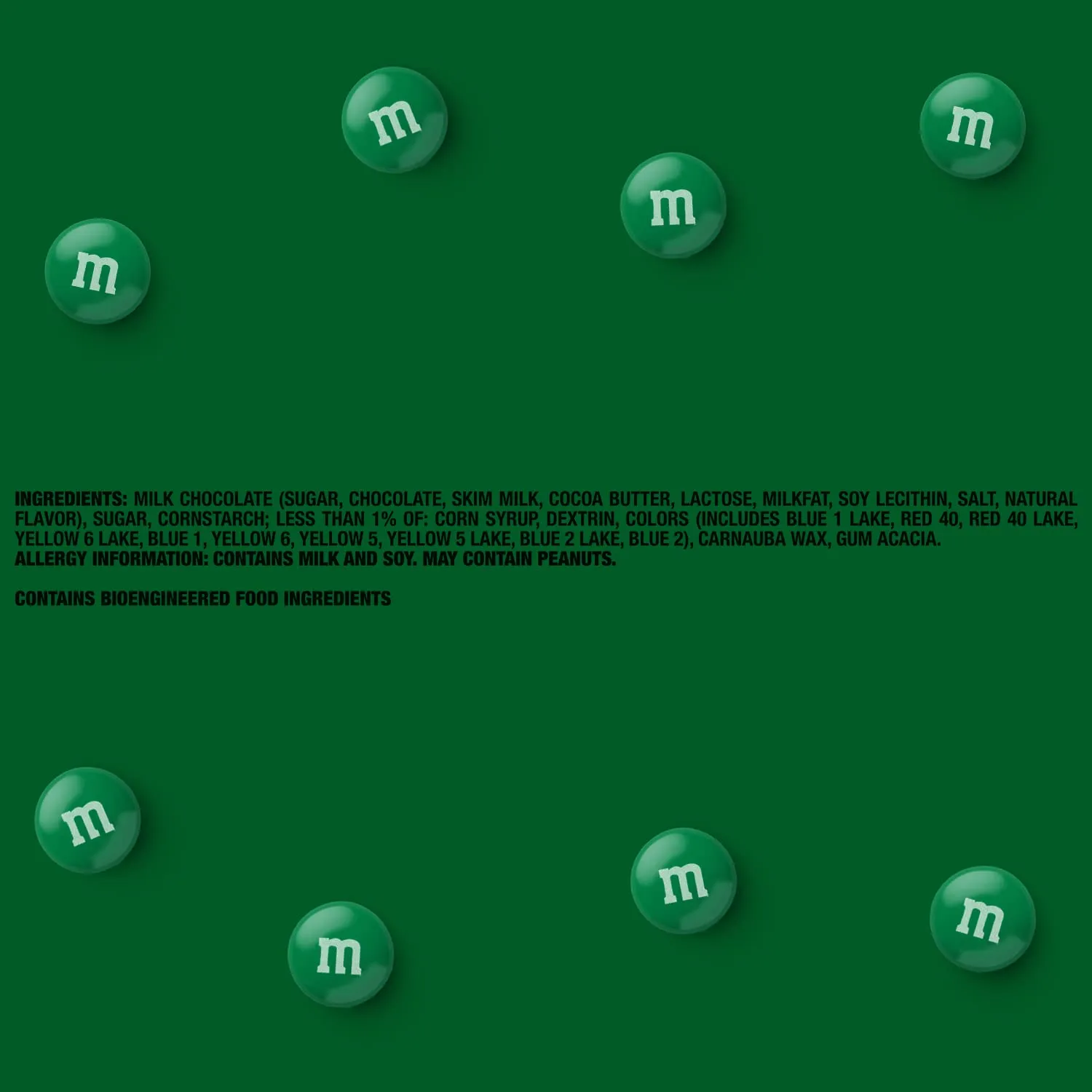 M&M’S WORLD Dark Green Milk Chocolate Candy, 5lbs of M&M'S in Resealable Pack for Candy Bars, Holiday Parties, Graduations, Christmas, Dessert Tables & DIY Party Favors