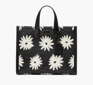 Manhattan Floral Straw Large Tote