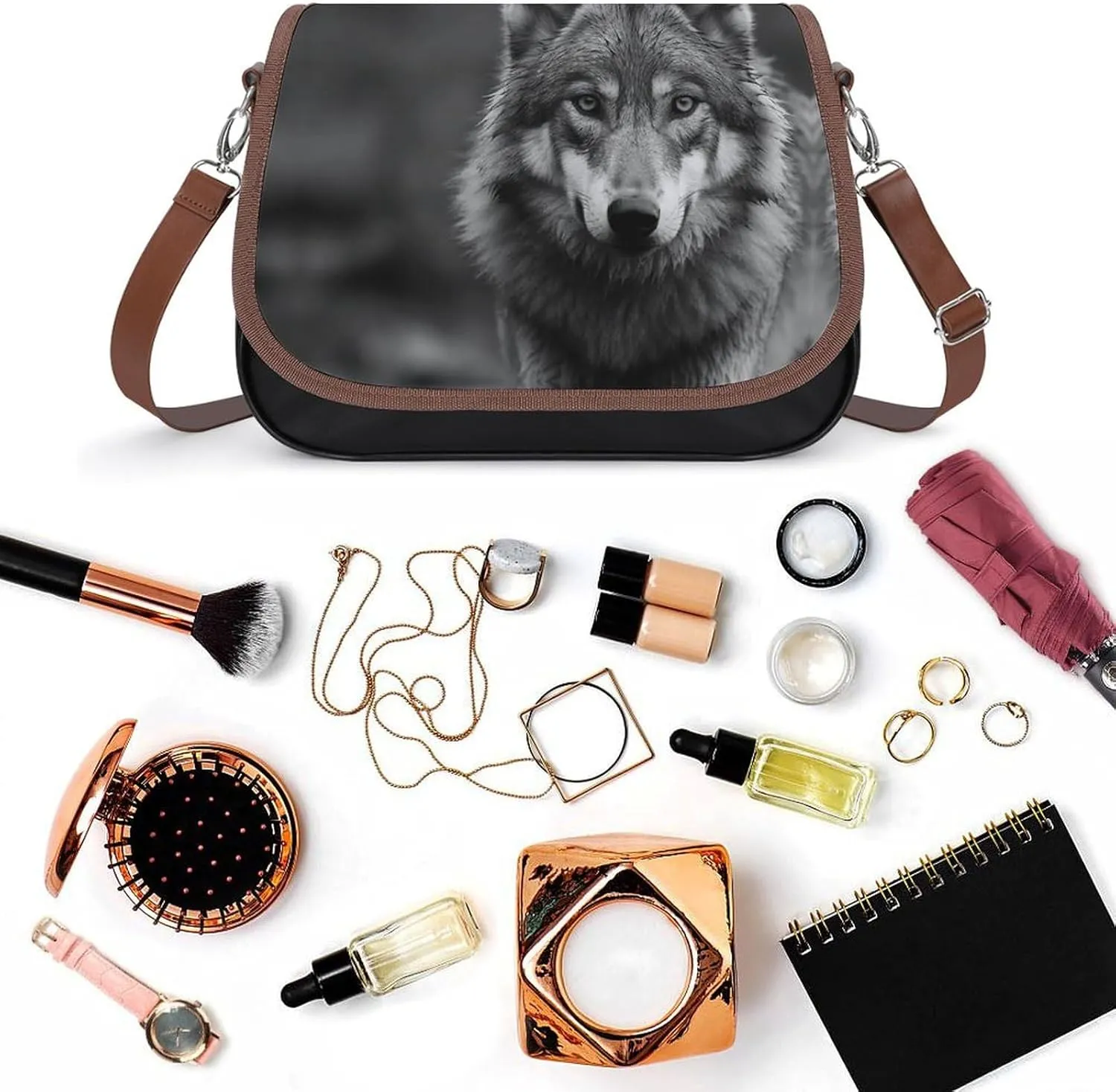 Marble Crossbody Bags for Women,PU Leather Tote Bag for Women,Shoulder Bag Purse for Work Shopping Travel