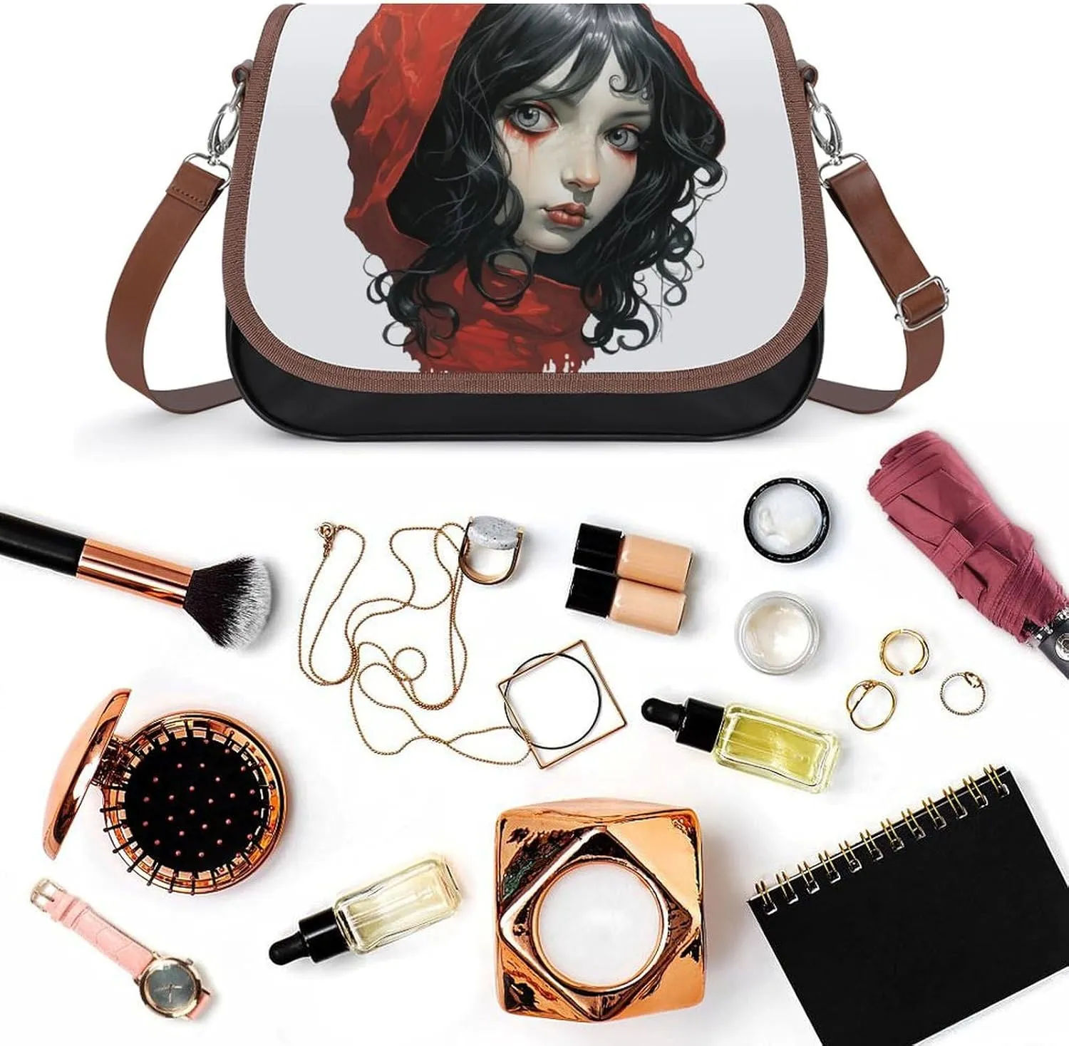 Marble Crossbody Bags for Women,PU Leather Tote Bag for Women,Shoulder Bag Purse for Work Shopping Travel