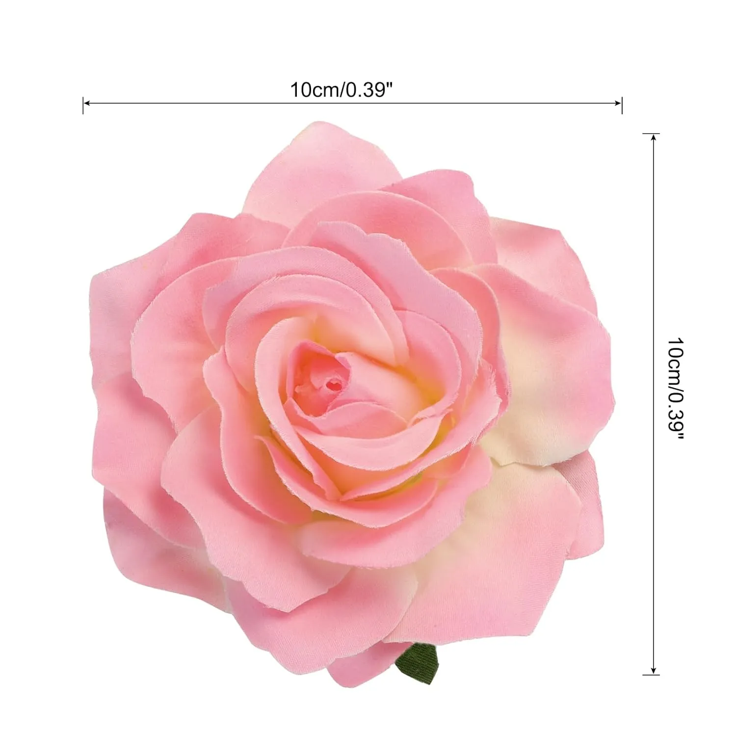 MECCANIXITY 30 Pcs Rose Flower Hair Clips 4 Inch Flower Hair Pins Flower Brooch for Women Hair Accessories Deep Pink