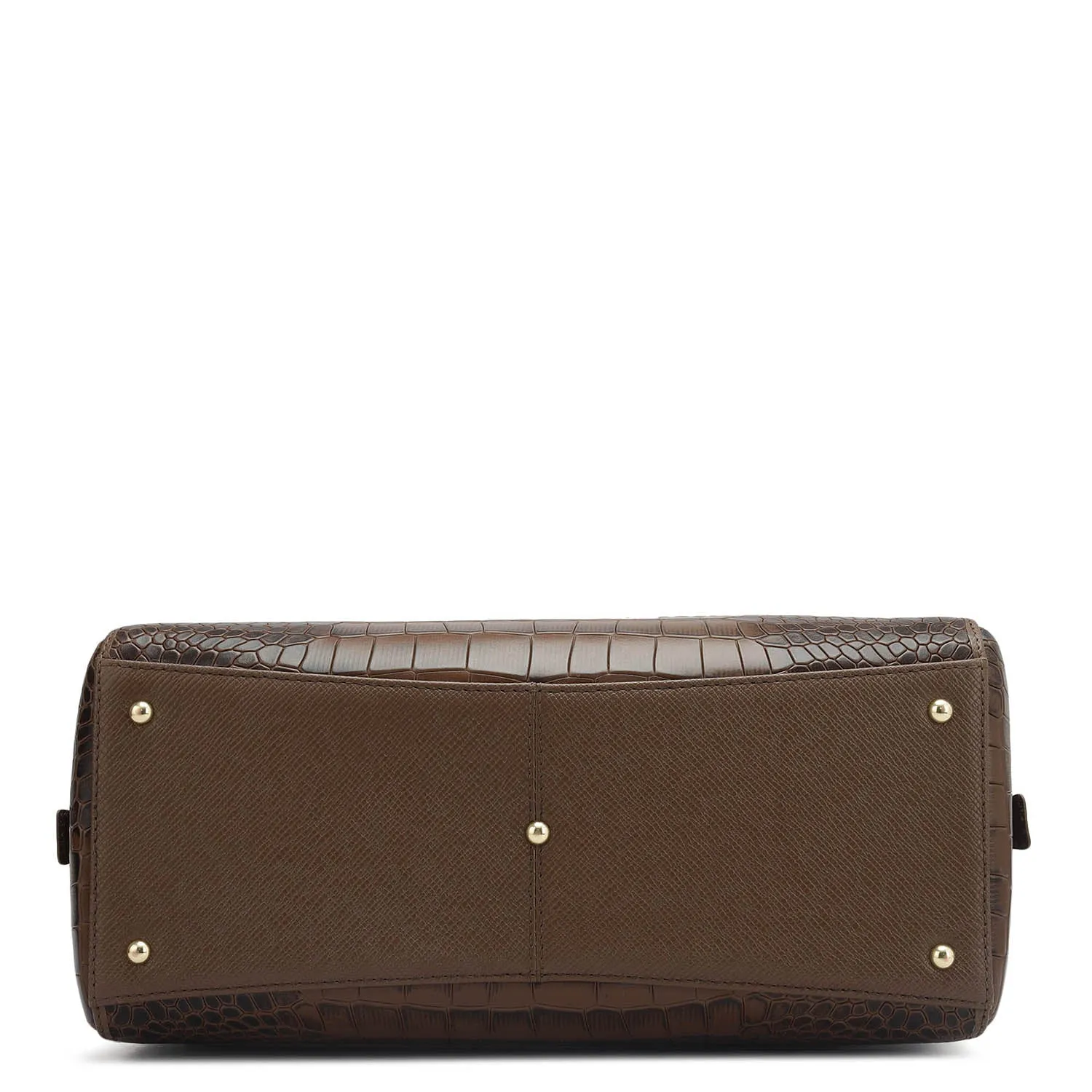 Medium Croco Franzy Leather Satchel - Date
