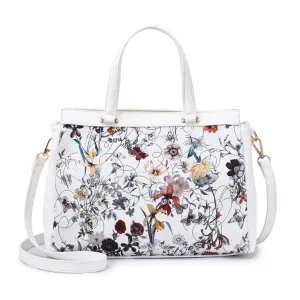 Mellow World Stellan Floral Print White Satchel