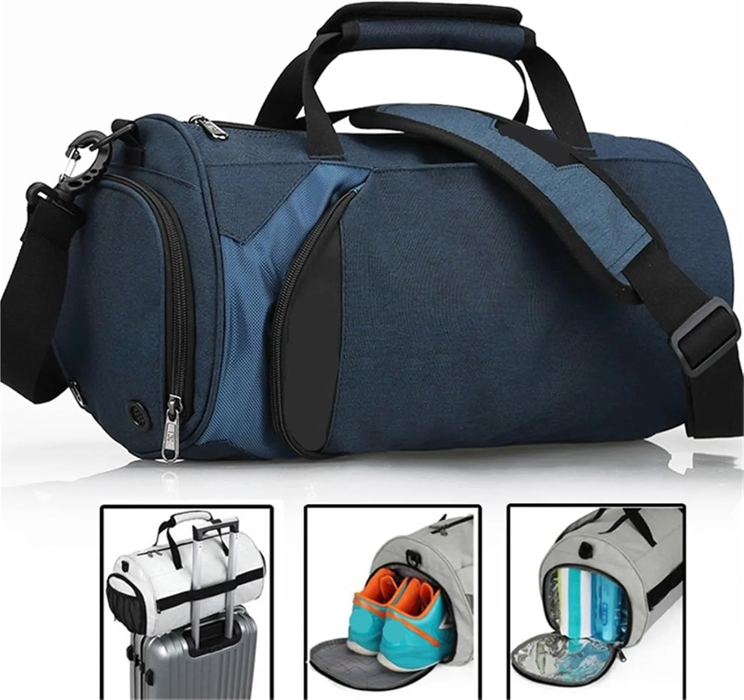 Men's Gym Bag Large Gym Bag Fitness Bags Wet Dry Training Men Yoga for Shoes Travel Shoulder Handbags Multifunction Work Out Swimming Bag for Fitness & Workout(Deep Grey Big)
