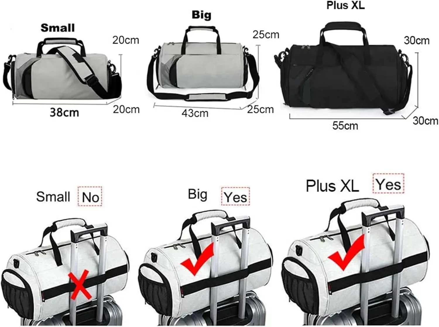 Men's Gym Bag Large Gym Bag Fitness Bags Wet Dry Training Men Yoga for Shoes Travel Shoulder Handbags Multifunction Work Out Swimming Bag for Fitness & Workout(Deep Grey Big)