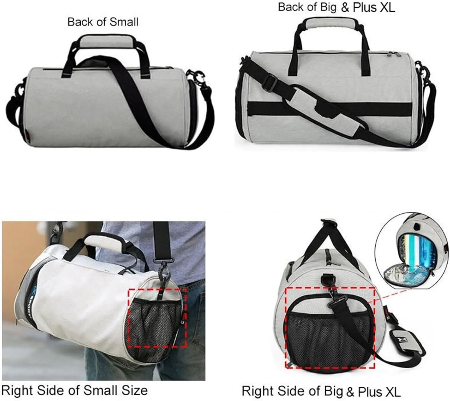Men's Gym Bag Large Gym Bag Fitness Bags Wet Dry Training Men Yoga for Shoes Travel Shoulder Handbags Multifunction Work Out Swimming Bag for Fitness & Workout(Deep Grey Big)