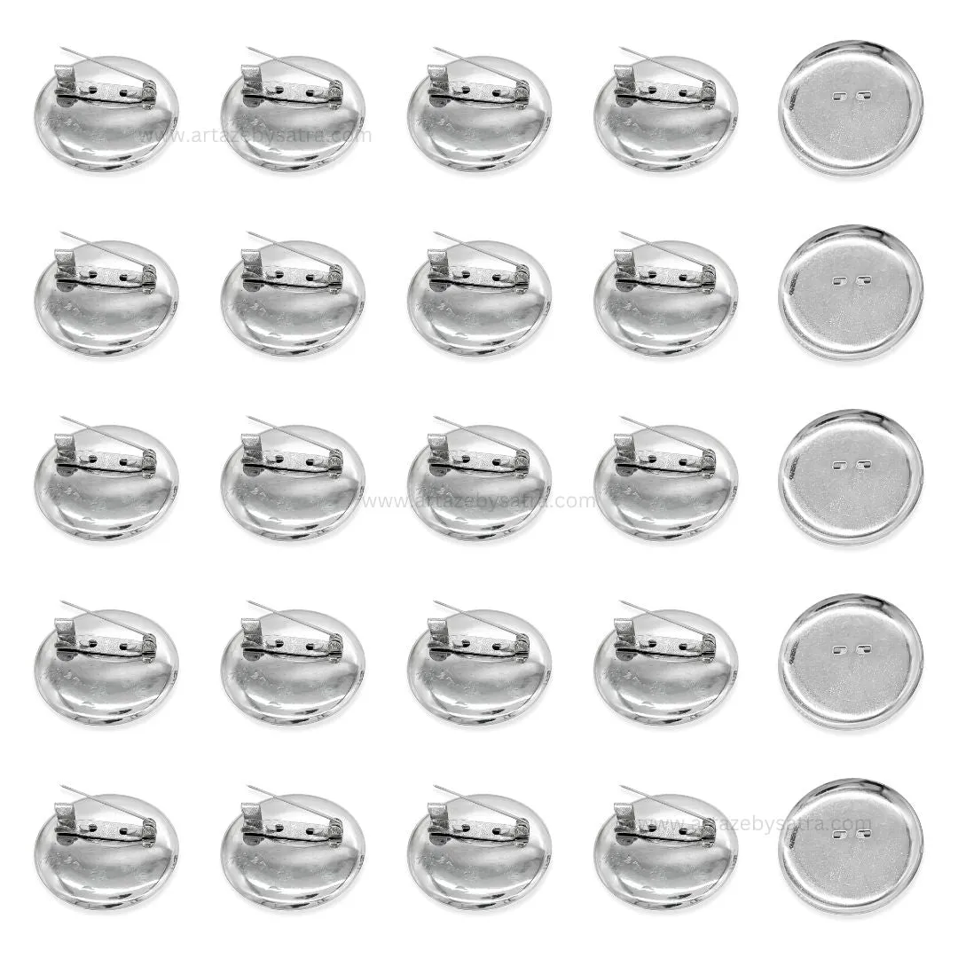 Metal Round Brooch Pin | Size : 36mm | 100pcs