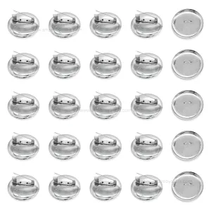 Metal Round Brooch Pin | Size : 36mm | 100pcs