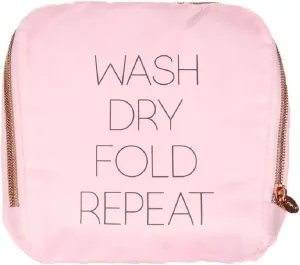 Miamica Soft Travel Laundry Bag with Zipper and Drawstring, Pink, 21” x 22” – Keep Your Dirty Clothes Separate and Your Suitcase Organized – Expandable, Durable, and Foldable Laundry Bag