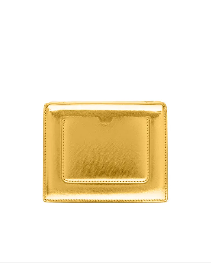 Mini TRO Flower Crossbody Bag in Gold