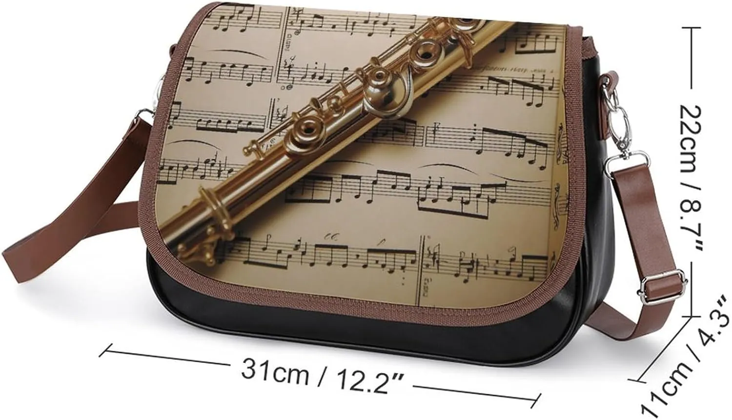 Misty Mountains Forest Crossbody Bags for Women,PU Leather Tote Bag for Women,Shoulder Bag Purse for Work Shopping Travel