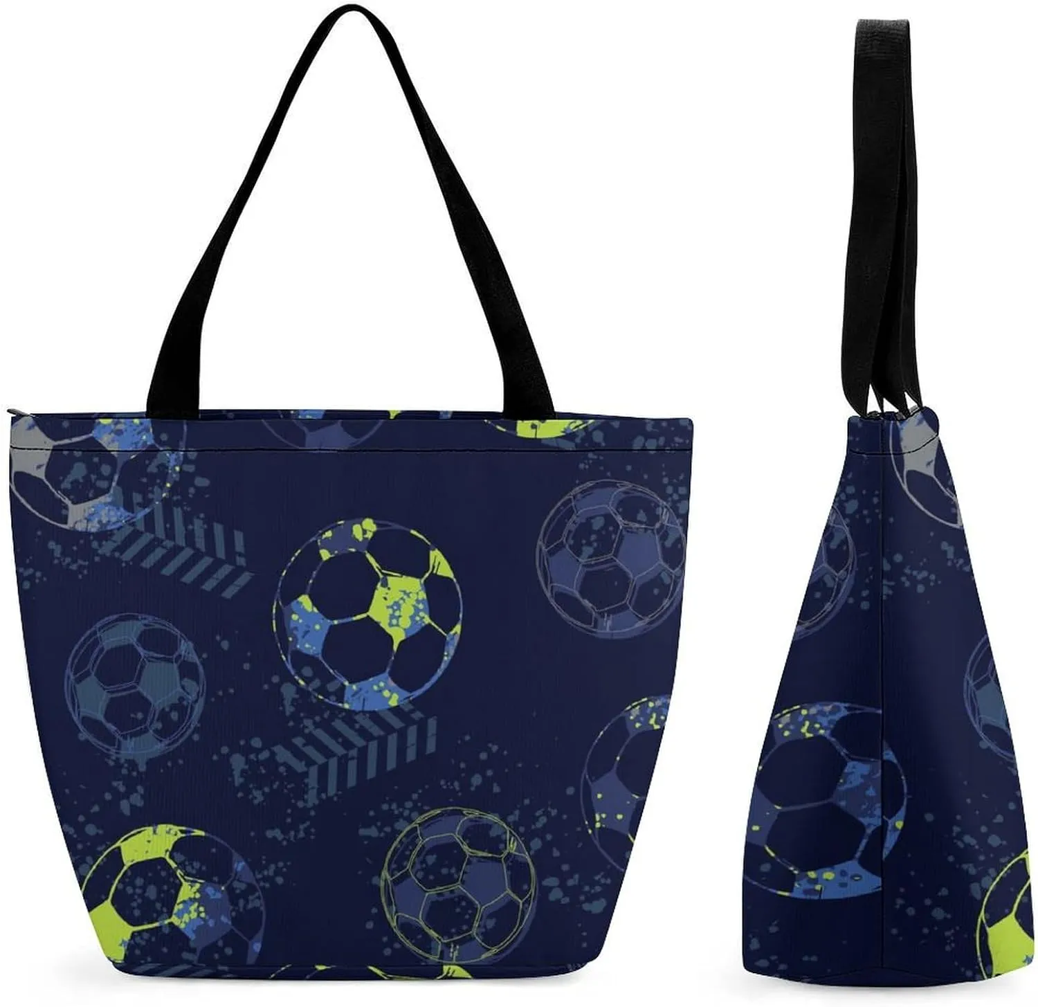 MoBlinko Abstract Baseball Ball Women Tote Bags Yoga Reusable Grocery Bagsshoulder Bag Handbag with Zipper