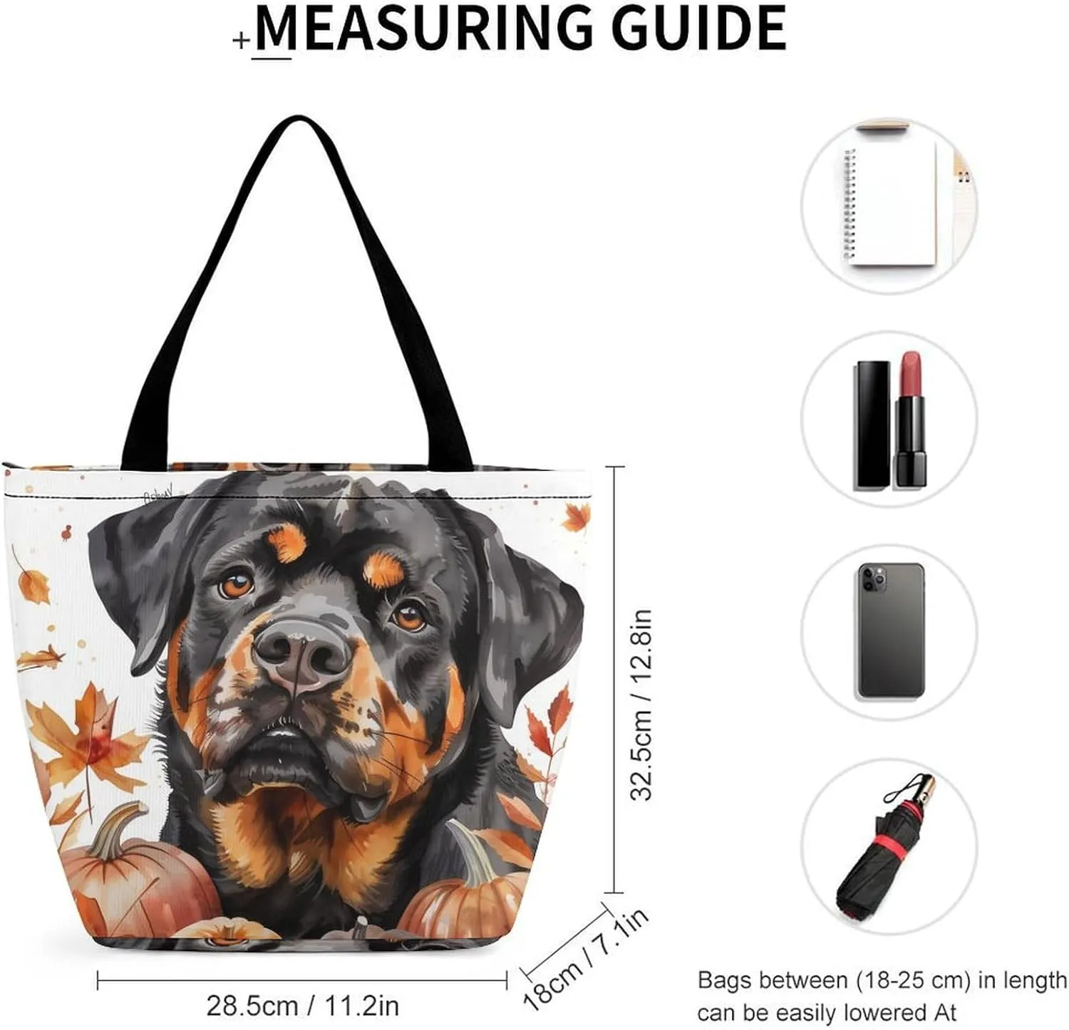 MoBlinko Fall Dog Women Tote Bags Yoga Reusable Grocery Bagsshoulder Bag Handbag with Zipper