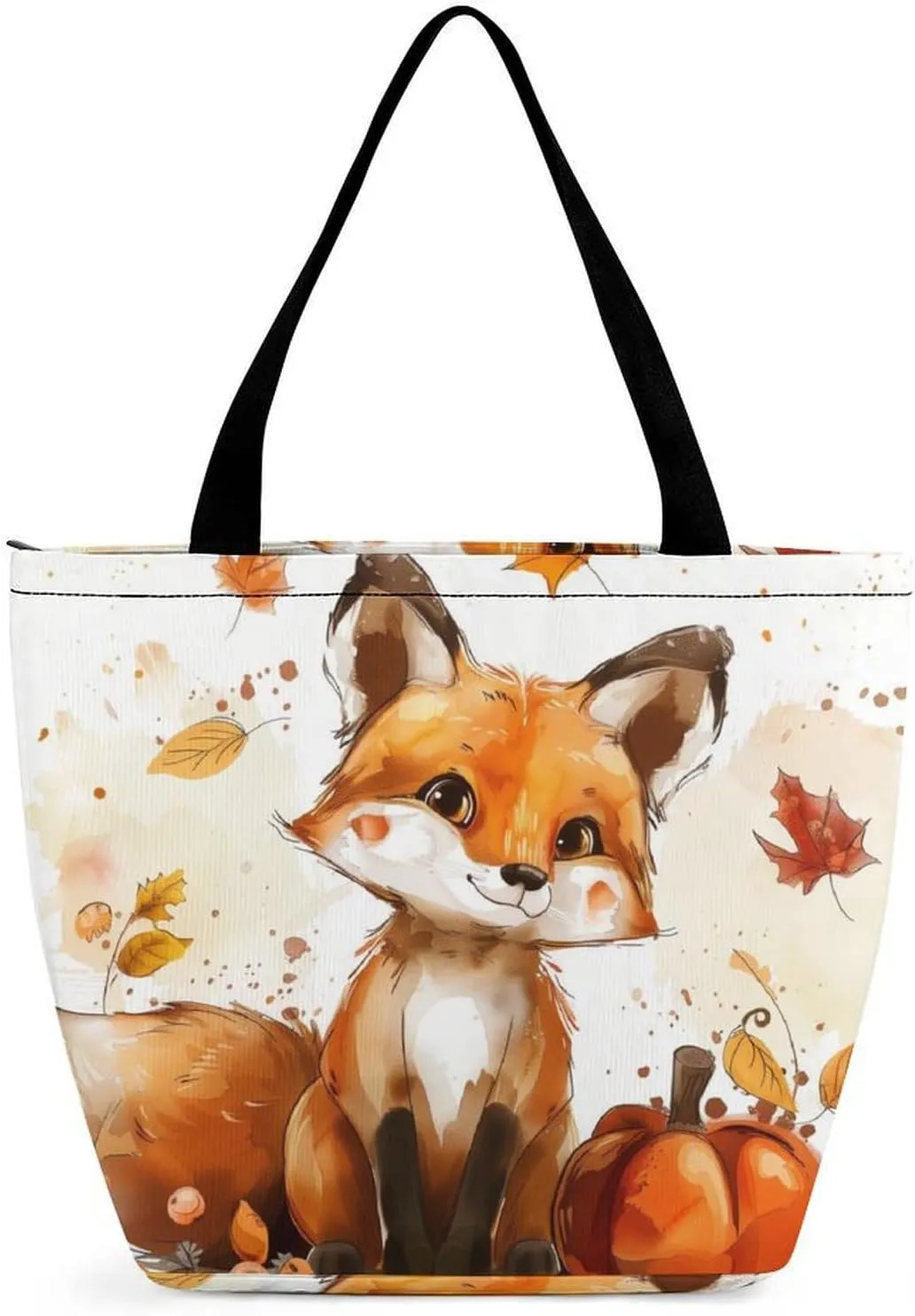 MoBlinko Fall Highland Cattle Women Tote Bags Yoga Reusable Grocery Bagsshoulder Bag Handbag with Zipper