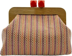 Molodo Clutch for Women Wooden Purses Handbag Crossbody Bag for Beach Summer Travel 2025